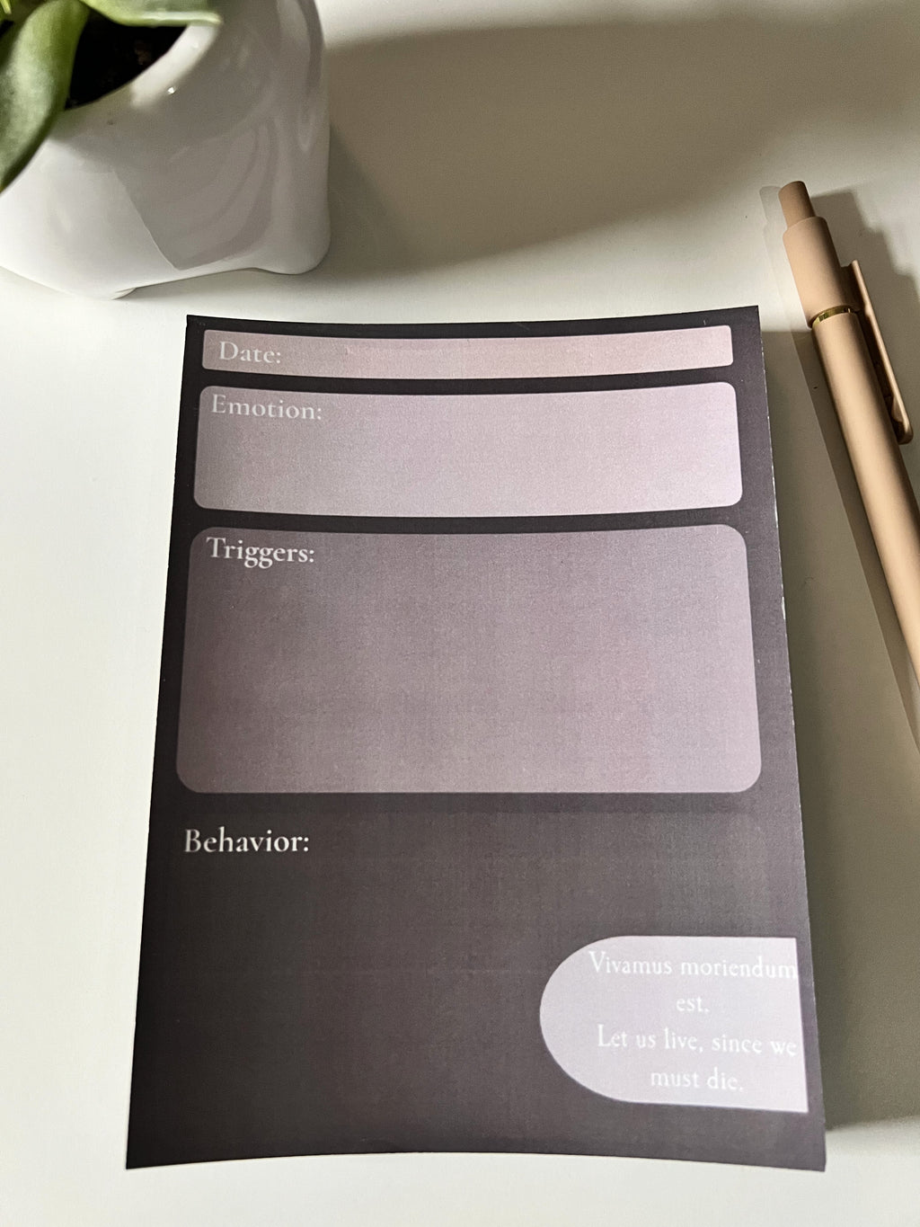 Emotion Log Notepad - Mental Health Journal