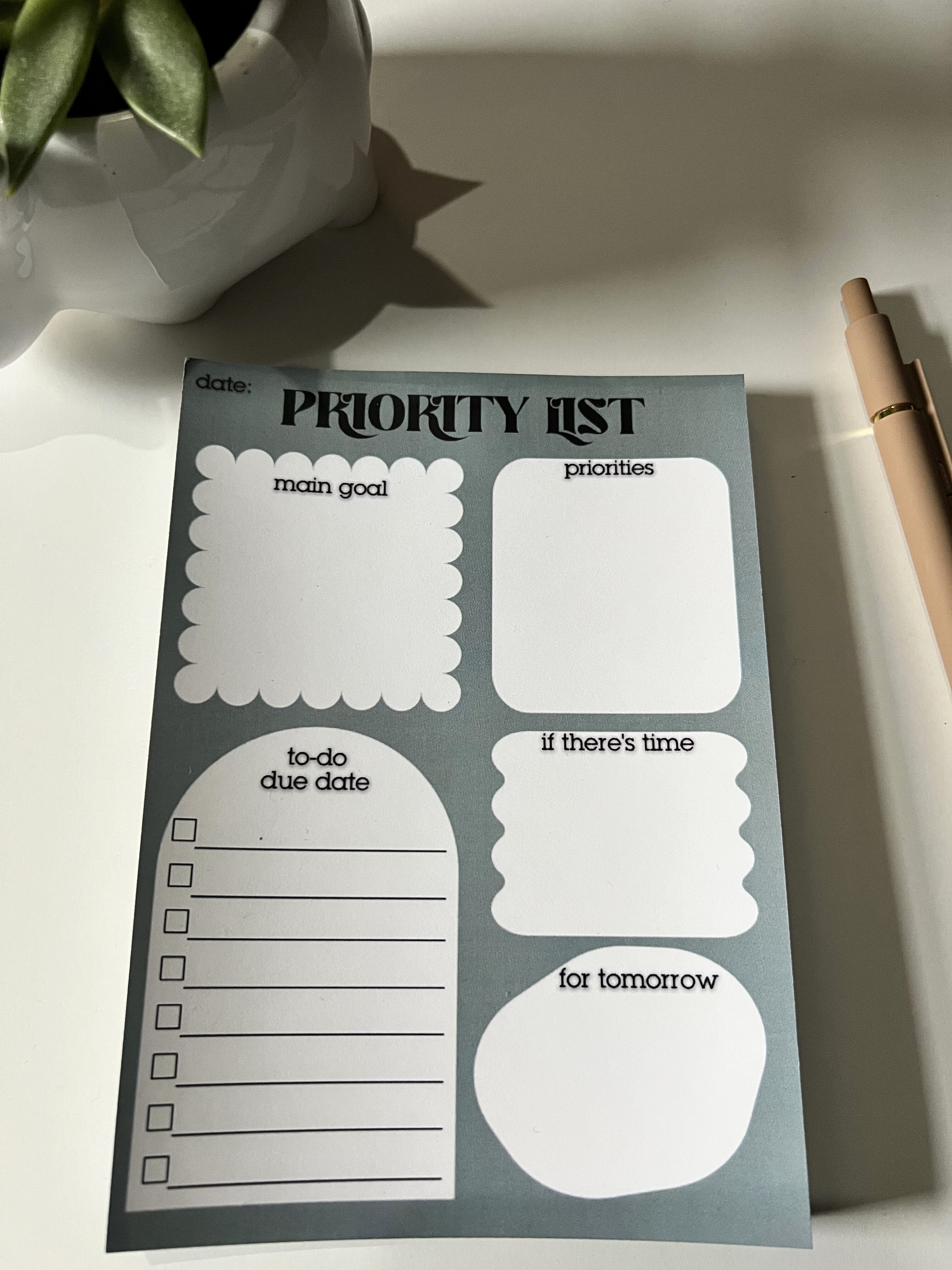 Priority List Notepad