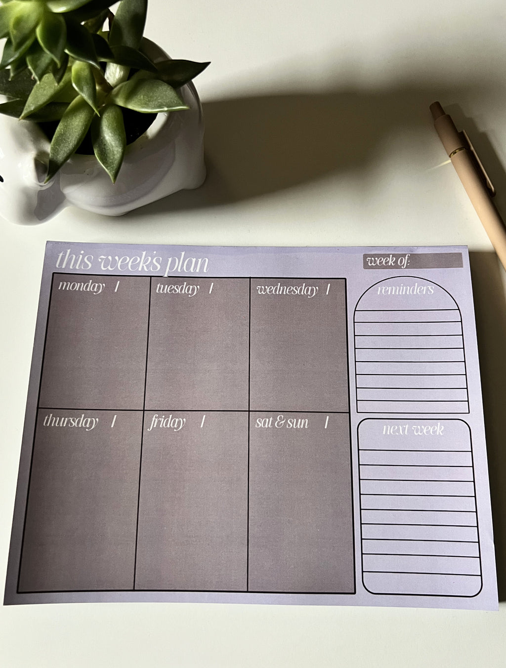 Weekly Planner Notepad