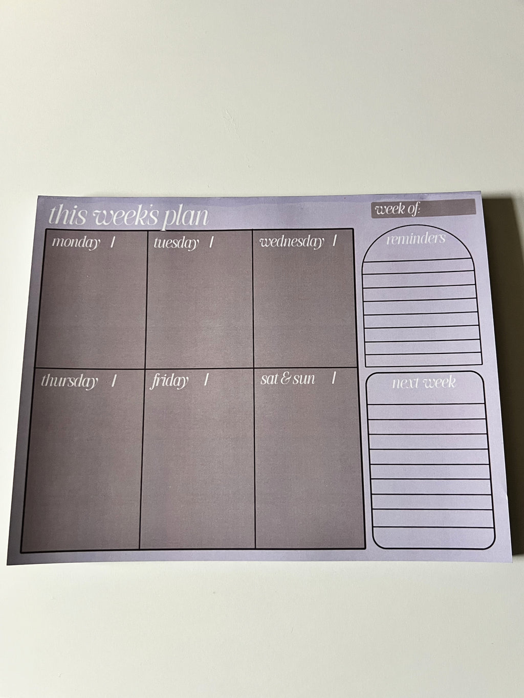 Weekly Planner Notepad
