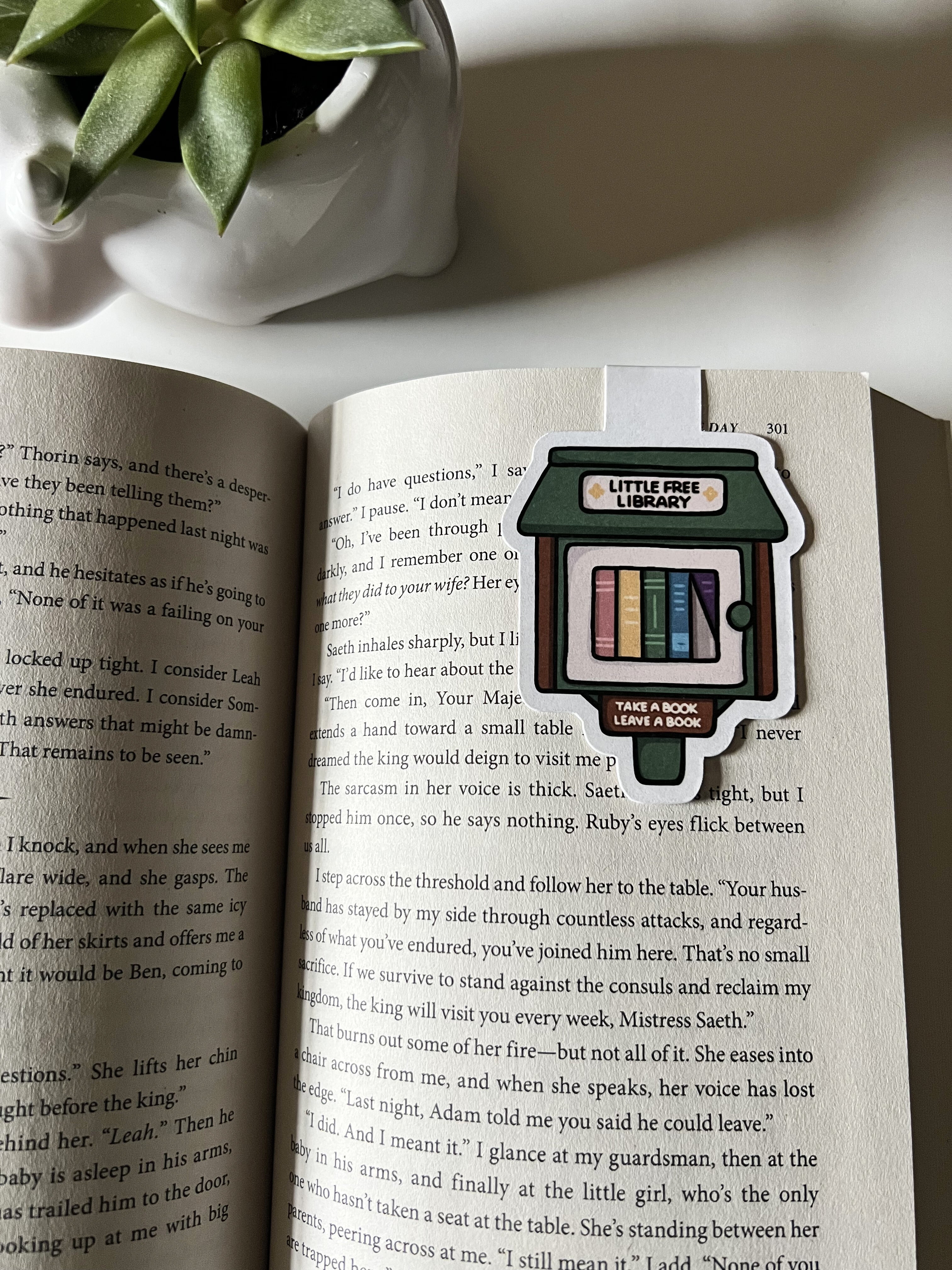 "Little Free Library" Magnetic Bookmark