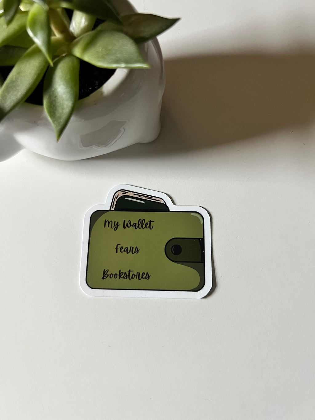 "My Wallet Fears Bookstores" Waterproof Vinyl Sticker