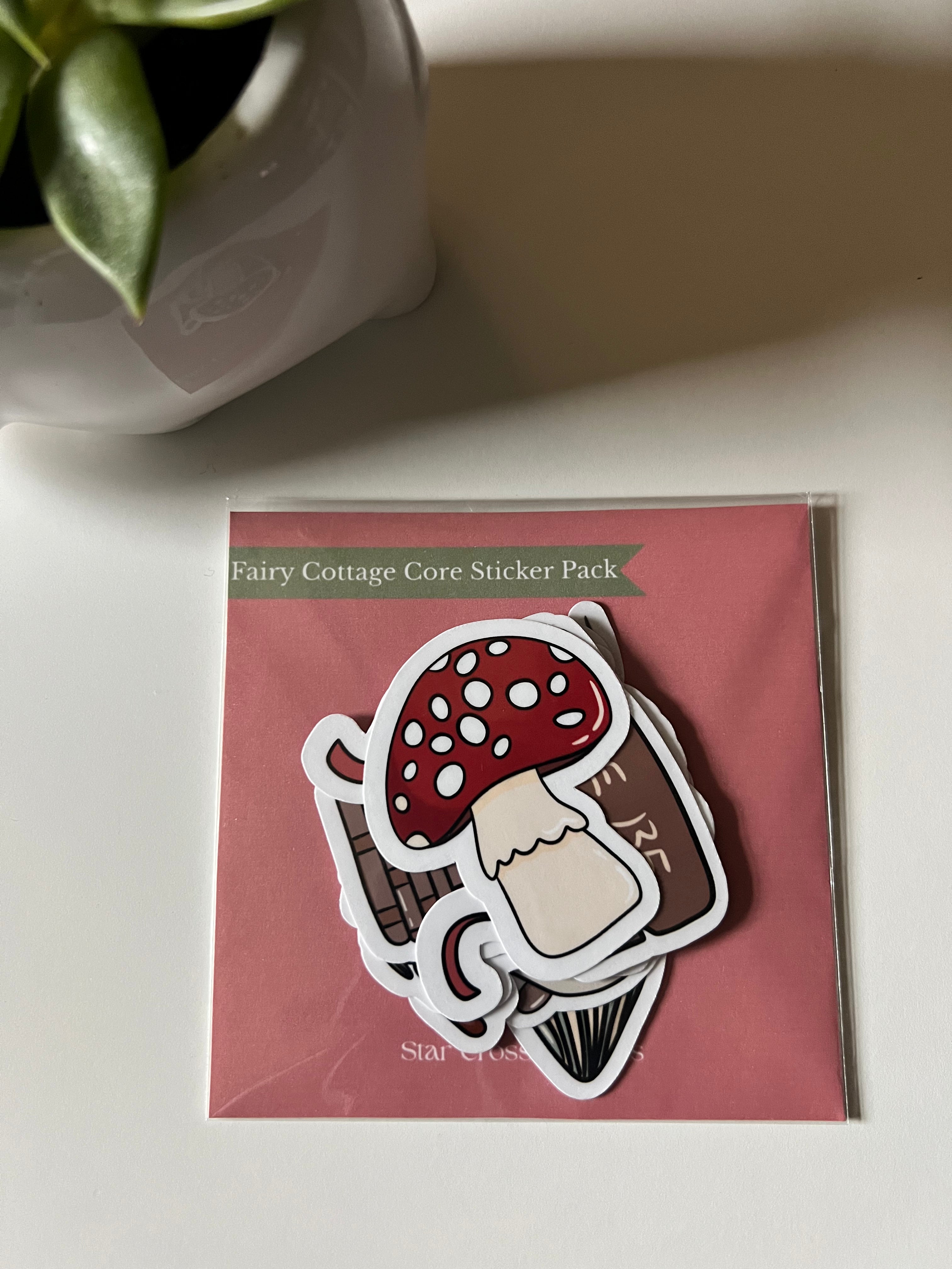 Fairy Cottagecore Sticker Pack - 10 Waterproof Vinyl Stickers