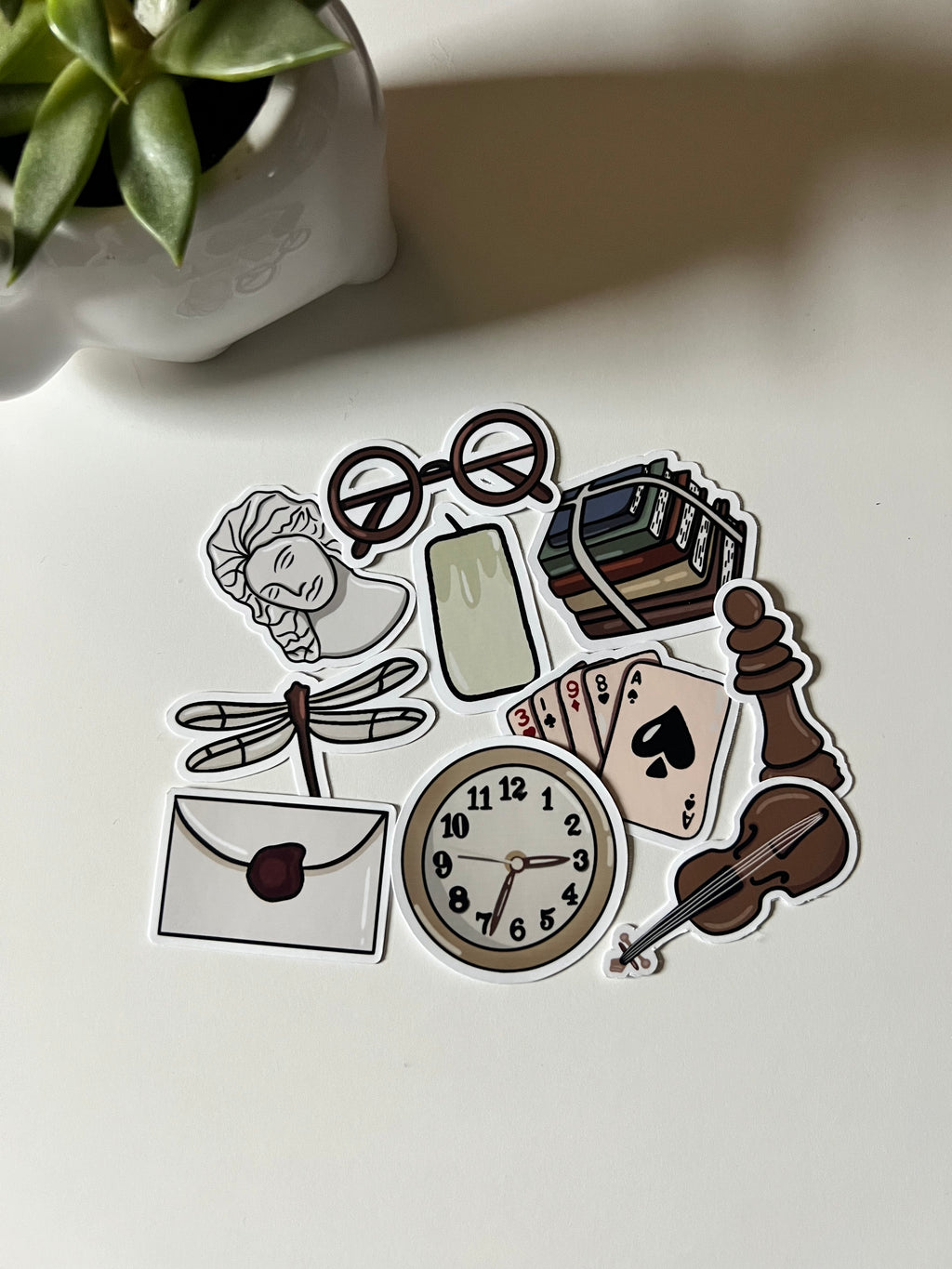 Dark Academia Sticker Pack - 10 Waterproof Vinyl Stickers